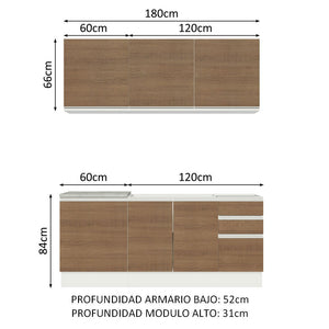 
                  
                    Cargar imagen en el visor de la galería, Cocina Integral Glamy Sin Mesón De Acero 180 Cm
                  
                