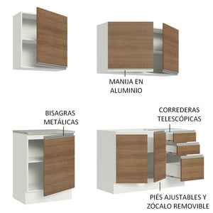 
                  
                    Cargar imagen en el visor de la galería, Cocina Integral Glamy Con Mesón De Acero 180 Cm
                  
                