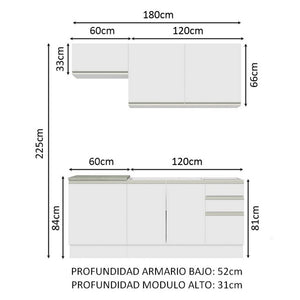 
                  
                    Cargar imagen en el visor de la galería, Cocina Integral Glamy Sin Mesón De Acero Con 180 Cm
                  
                