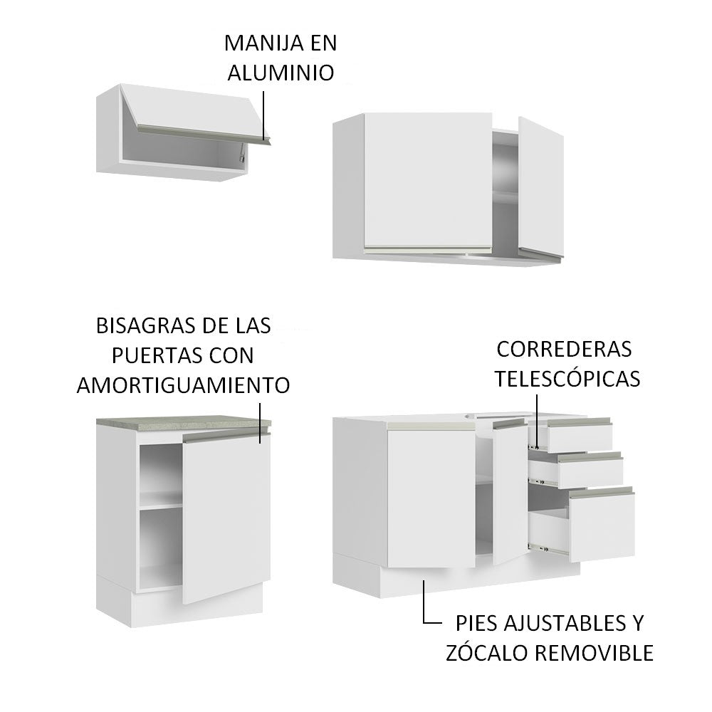 
                  
                    Cargar imagen en el visor de la galería, Cocina Integral Glamy Sin Mesón De Acero Con 180 Cm
                  
                