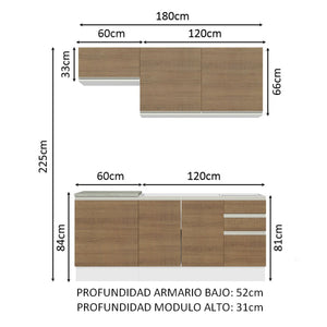 
                  
                    Cargar imagen en el visor de la galería, Cocina Integral Glamy Con Mesón De Acero - 180 Cm
                  
                