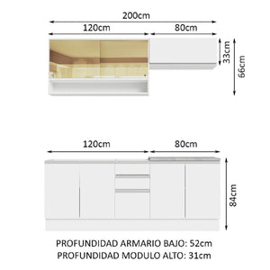 
                  
                    Cargar imagen en el visor de la galería, Cocina Integral Glamy Con Mesón De Acero 200 Cm
                  
                